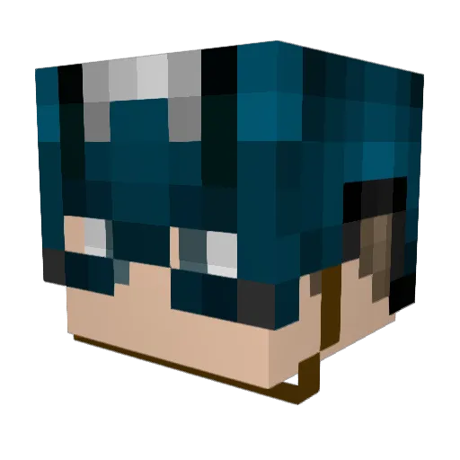 Savile Minecraft avatar head, 3D render