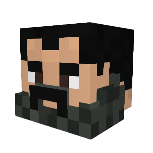 SaviorsNegan Minecraft avatar head, 3D render