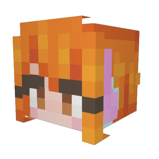 Savka Minecraft avatar head, 3D render