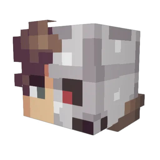 Savochekk Minecraft avatar head, 3D render