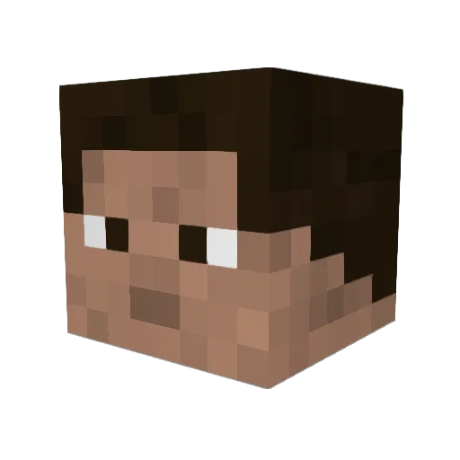 Savrille Minecraft avatar head, 3D render