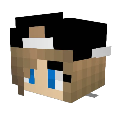 SavvyCol Minecraft avatar head, 3D render