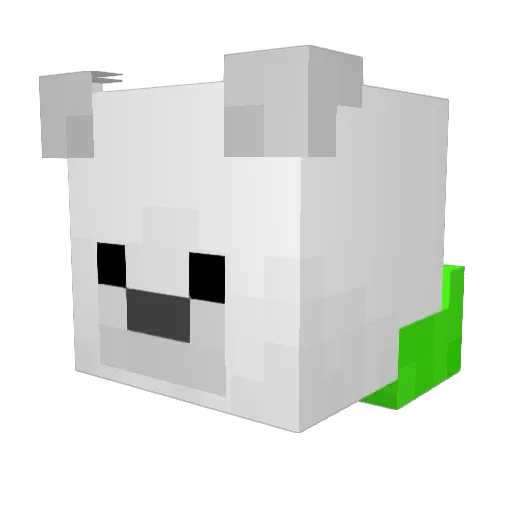 SavvyPage Minecraft avatar head, 3D render