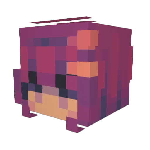 SavvyW Minecraft avatar head, 3D render