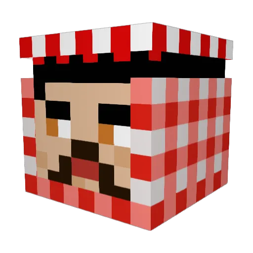SawaJrSawa Minecraft avatar head, 3D render