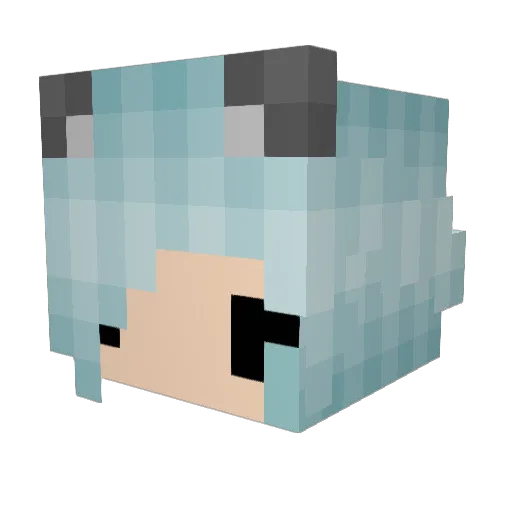 Sawaiith Minecraft avatar head, 3D render