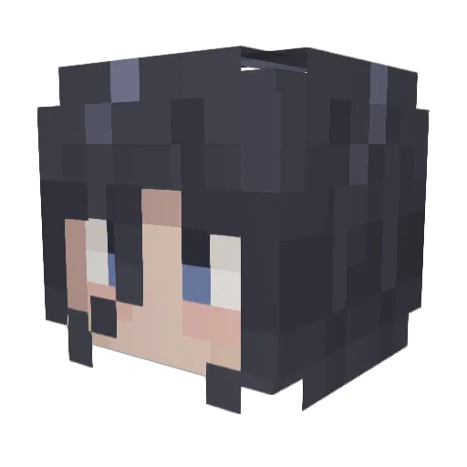 Sawavez Minecraft avatar head, 3D render