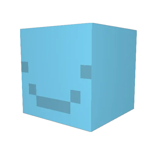 Sawenki Minecraft avatar head, 3D render