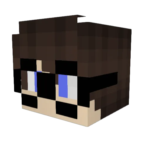 SawnGamerPvP Minecraft avatar head, 3D render