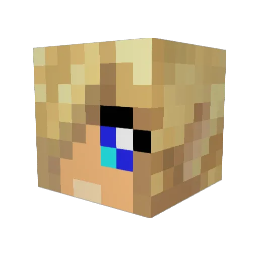 Sawolf92 Minecraft avatar head, 3D render