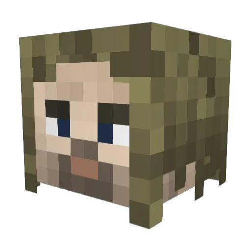 SawyerMTV Minecraft avatar head, 3D render