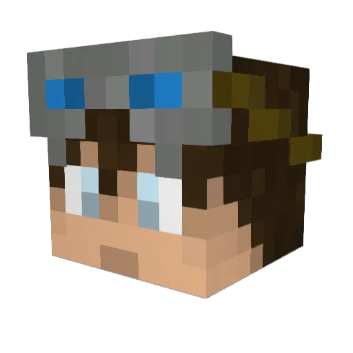 SawyerWD Minecraft avatar head, 3D render