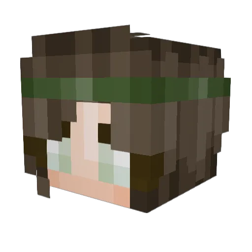 Saxen12 Minecraft avatar head, 3D render