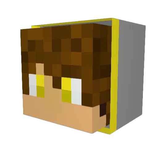 Saximilian Minecraft avatar head, 3D render