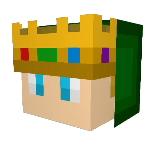 Saximme Minecraft avatar head, 3D render