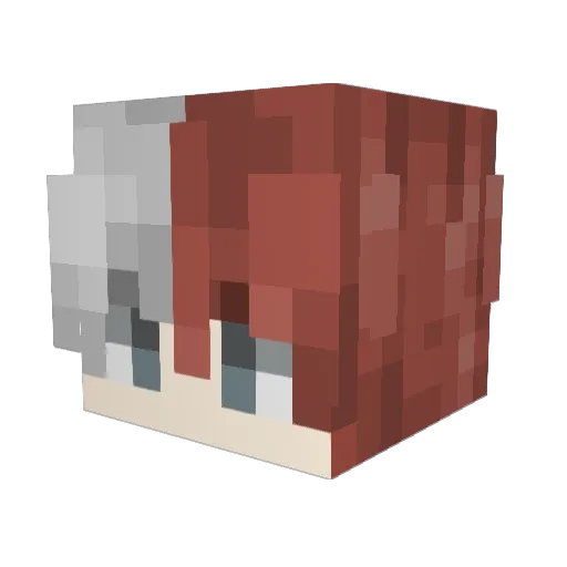 Saxoex Minecraft avatar head, 3D render