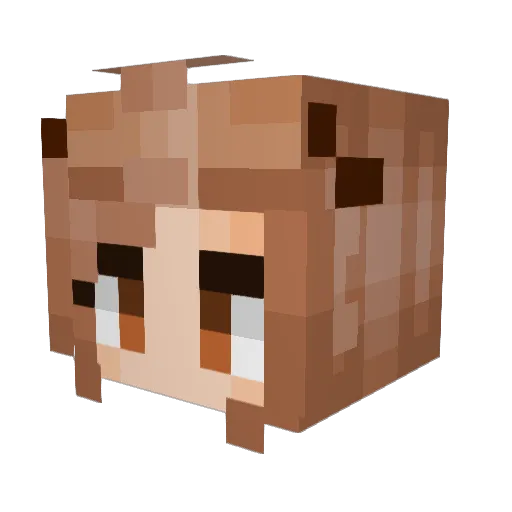 Saxrat Minecraft avatar head, 3D render
