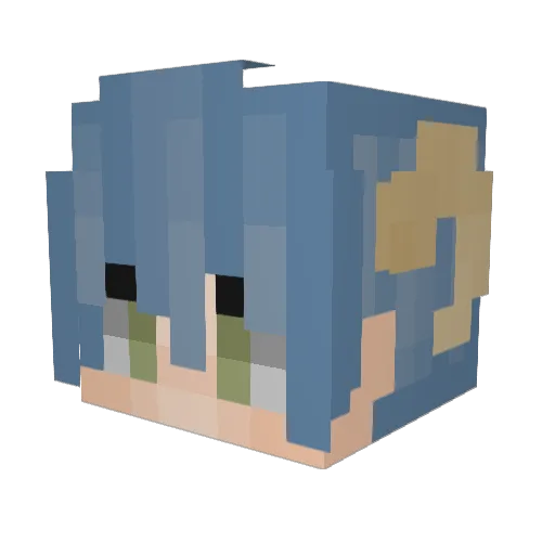SaxyGOD Minecraft avatar head, 3D render