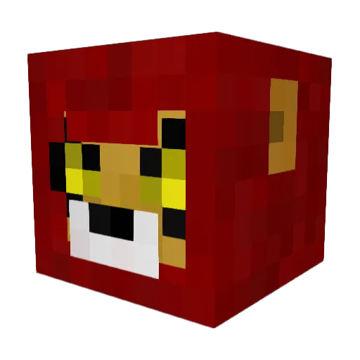 SaxyLion Minecraft avatar head, 3D render