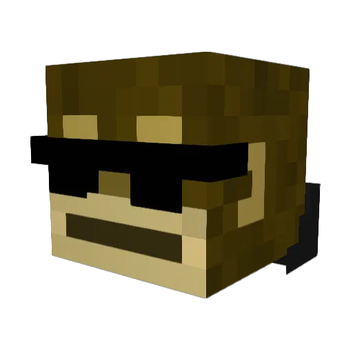 SayGexReal Minecraft avatar head, 3D render