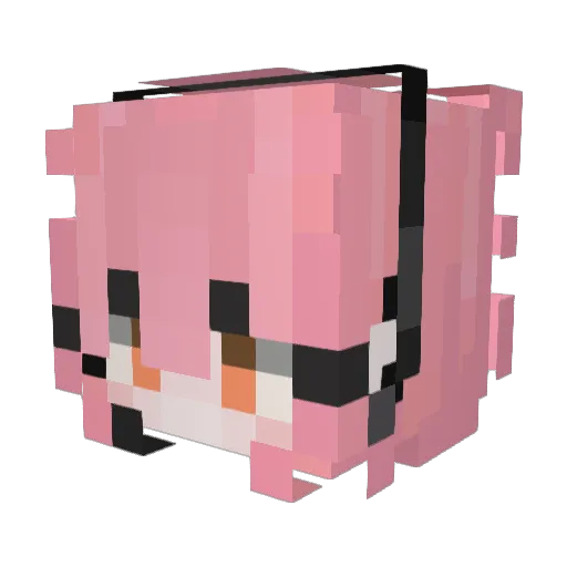 SayMiiko Minecraft avatar head, 3D render