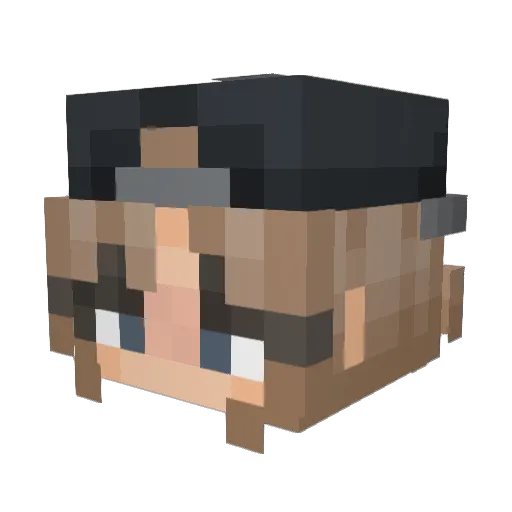 SaySayGirl Minecraft avatar head, 3D render