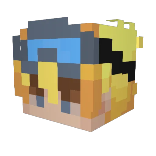 Saya6119 Minecraft avatar head, 3D render