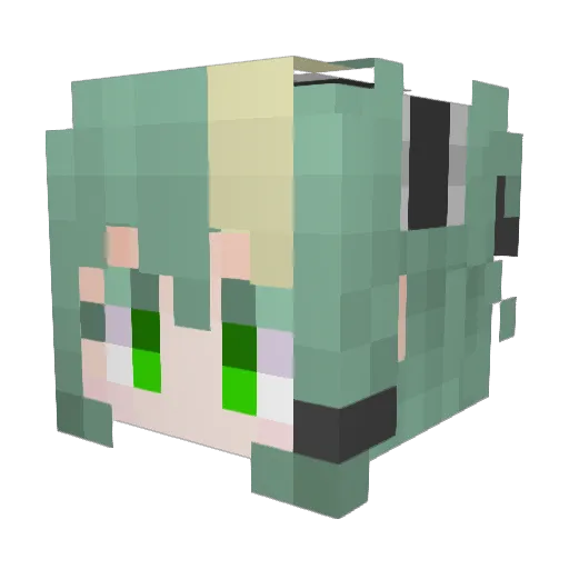 Saya_Yamabuki Minecraft avatar head, 3D render