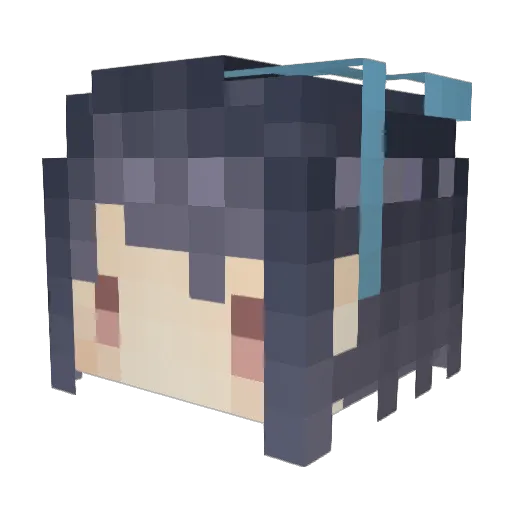 Sayaka030 Minecraft avatar head, 3D render