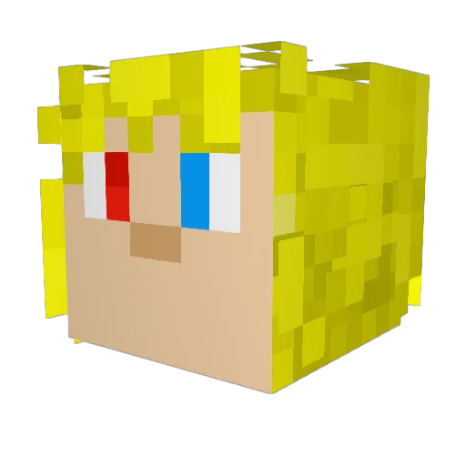 SayanYTXD Minecraft avatar head, 3D render