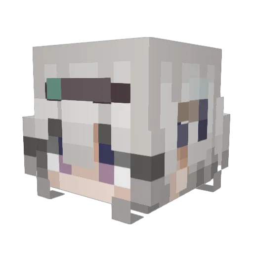 Sayaphic Minecraft avatar head, 3D render