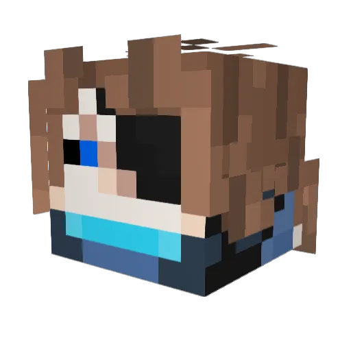 Sayaroland Minecraft avatar head, 3D render