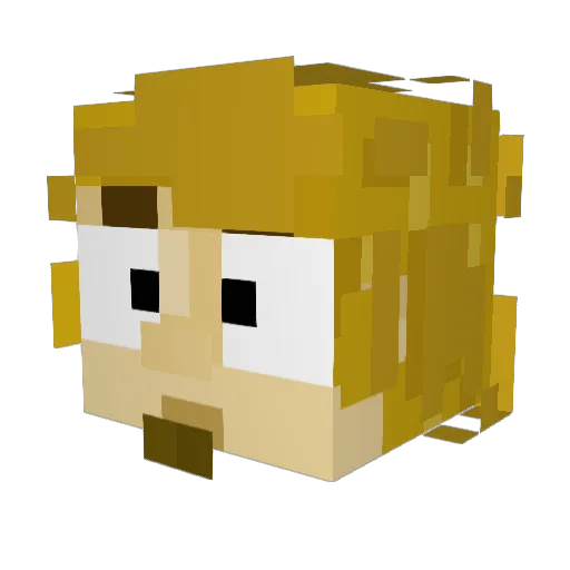 Sayeg Minecraft avatar head, 3D render