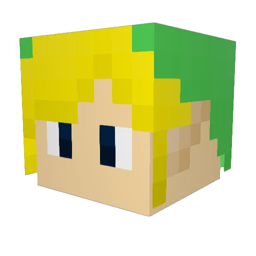 Sayial Minecraft avatar head, 3D render