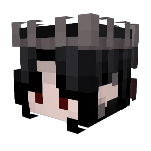Sayinaa Minecraft avatar head, 3D render