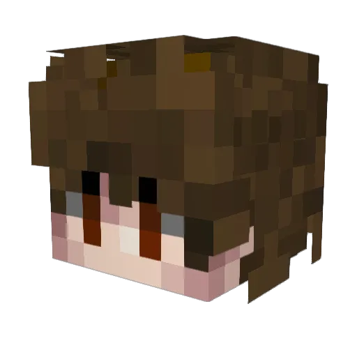 Sayjou Minecraft avatar head, 3D render