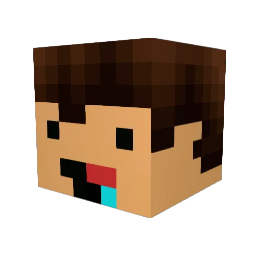 Saykeh Minecraft avatar head, 3D render