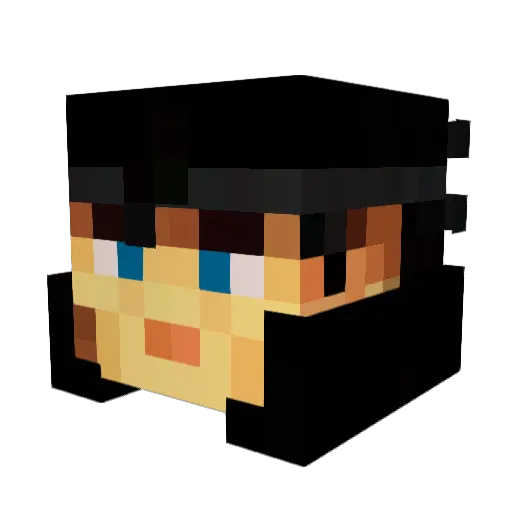 Saykred_ Minecraft avatar head, 3D render