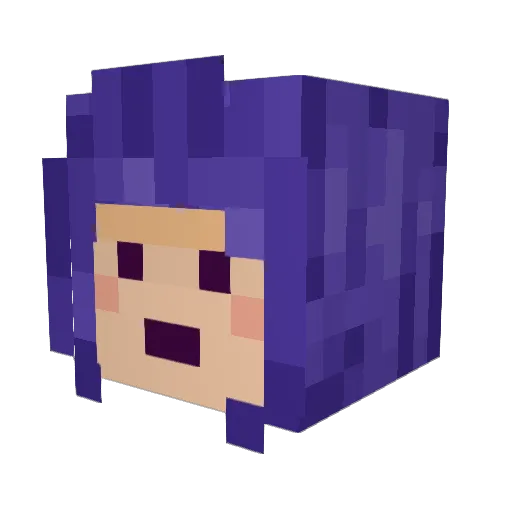 Sayo Minecraft avatar head, 3D render