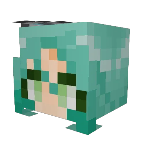 SayoPotatoes Minecraft avatar head, 3D render