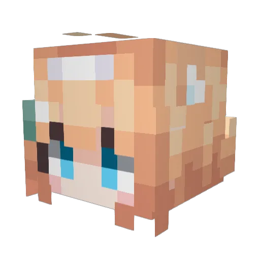 Sayonara_Later Minecraft avatar head, 3D render