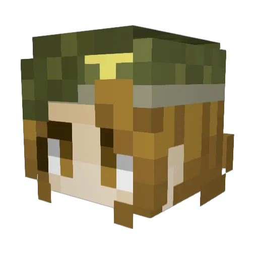 Sayonaraxi Minecraft avatar head, 3D render