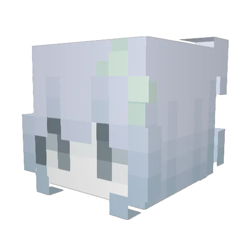 Sayonary Minecraft avatar head, 3D render