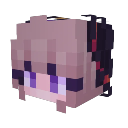 Sayorii_chan Minecraft avatar head, 3D render