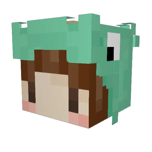 Sayreall Minecraft avatar head, 3D render