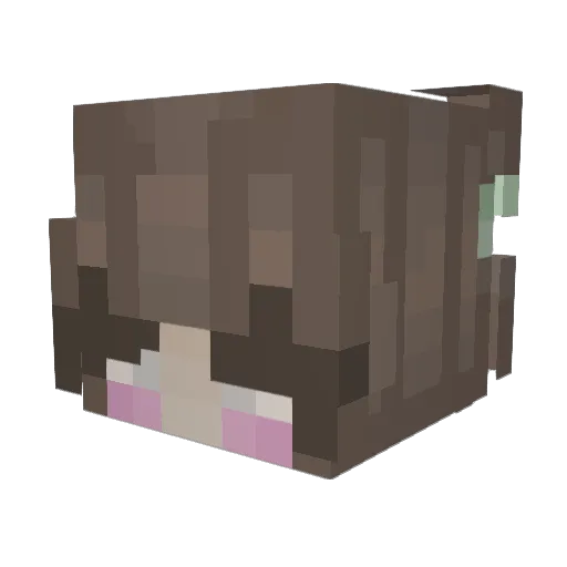 Sayumix Minecraft avatar head, 3D render