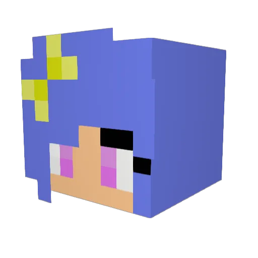 Sayuri_Amamiya Minecraft avatar head, 3D render