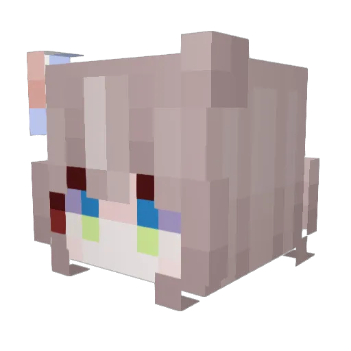 Sayuudx Minecraft avatar head, 3D render