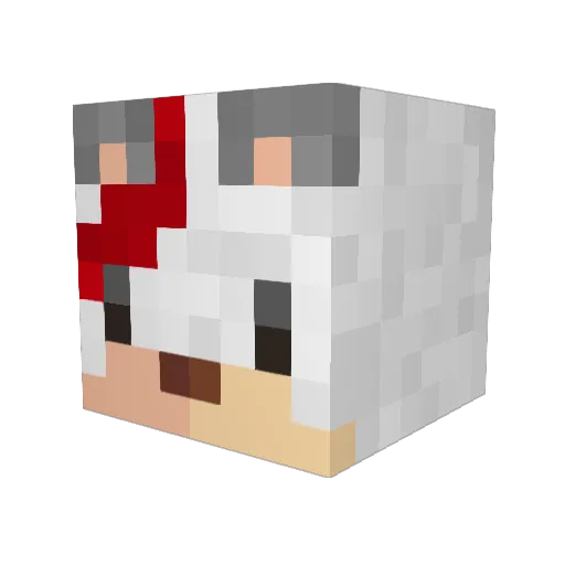 Sayven Minecraft avatar head, 3D render
