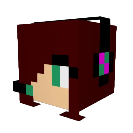 Saza_TS Minecraft avatar head, 3D render
